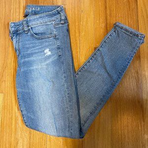 American Eagle light wash jeans, size 8